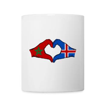 Marokko Island Flagge Haende Herzform - Tasse - Weiß - Vorne