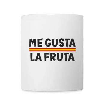 Ich mag Obst, Flagge Spaniens - Tasse - Weiß - Vorne