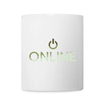 lettrage en ligne - Sur Bouton actif - Mug blanc - blanc - Devant