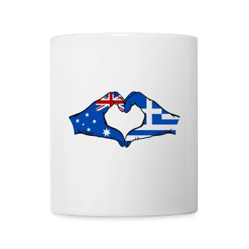 Australien Griechenland Flagge Haende Herzform - Tasse - Weiß - Vorne