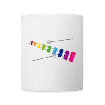 Regenbogen Xylophon – Farbenfrohes Musikinstrument - Tasse - Weiß - Vorne
