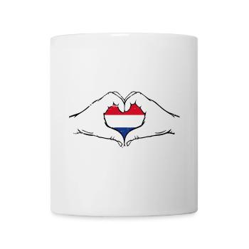Holland Flagge Herz used - Tasse - Weiß - Vorne
