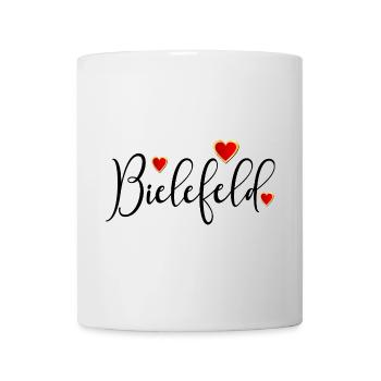 Herz Schriftzug Bielefeld OSTWESTFALEN - Tasse - Weiß - Vorne