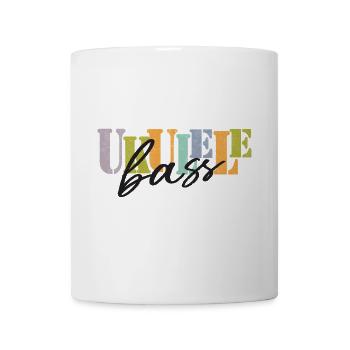Ukulele Bass bunt und schwarz - Tasse - Weiß - Vorne