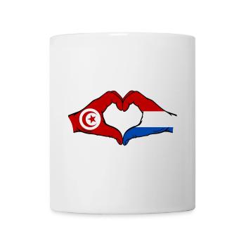 Tunisia Holland Flag Hands Heart Shape - Mug - white - Front