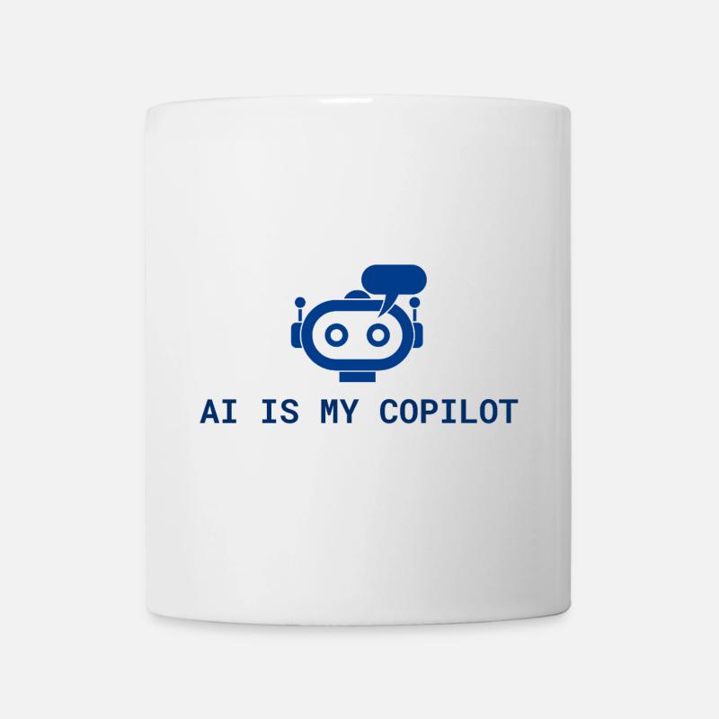 AI is My Copilot - Tech-KI-Design in Blau - Tasse - Weiß