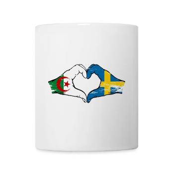 Algerien Schweden Flagge Hände Herzform used - Tasse - Weiß - Vorne
