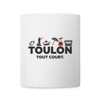 Toulon Tout Court, symboles rouge et noir - Mug blanc - blanc - Devant