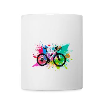 illustration,VTT,vélo de route,graffiti,coloré - Mug blanc - blanc - Devant