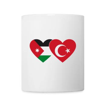 Jordanie Turquie Drapeau Coeur - Mug blanc - blanc - Devant