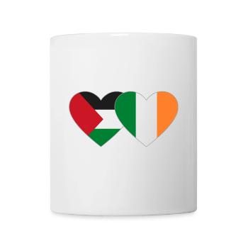 Drapeau de la Palestine et de l’Irlande - Mug blanc - blanc - Devant