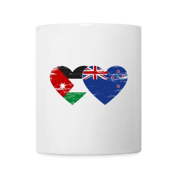 Jordan New Zealand Flag Heart Used - Mug - white - Front