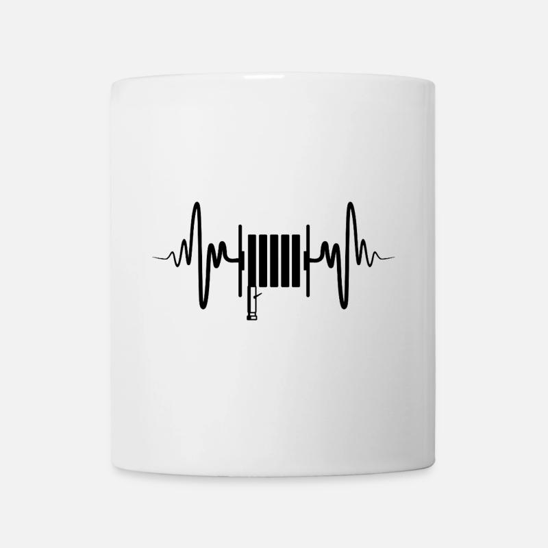 Feuerwehrschlauch Herzlinie - Tasse - Weiß