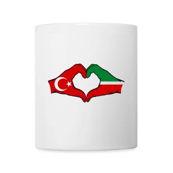 Turquie Tatarstan drapeau mains forme coeur - Mug blanc - blanc - Devant