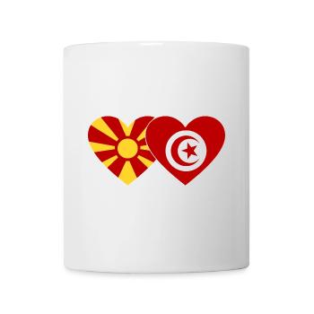 Macédoine Tunisie Drapeau Coeur - Mug blanc - blanc - Devant