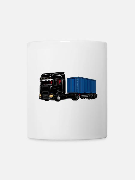 Container truck" on the road - Mug - white