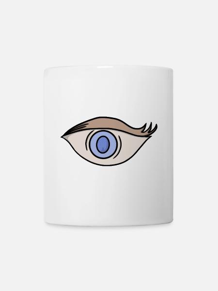 Leuchtend blaues Auge - Tasse - Weiß