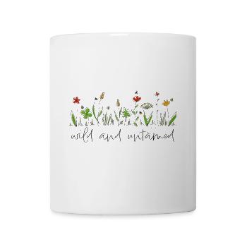sauvage et indompté - Fleurs des prés, Liberté - Mug blanc - blanc - Devant