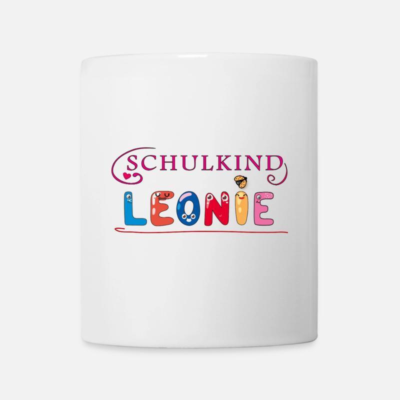 Schulkind Leonie Einschulung - Tasse - Weiß