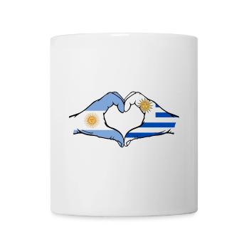 Argentinien Uruguay Flagge Hände Herzform - Tasse - Weiß - Vorne