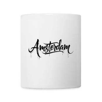 Graffiti-style lettering Amsterdam - Mug - white - Front