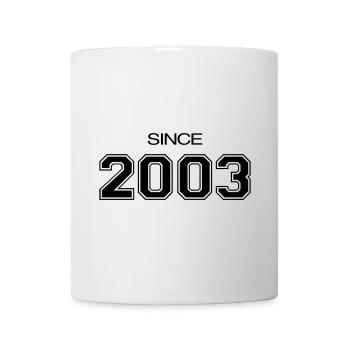 Depuis 2003 année de naissance ou d'évènement - Mug blanc - blanc - Devant