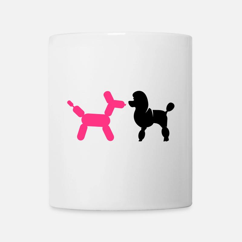 Pudel und Luftballon-Pudel - Tasse - Weiß