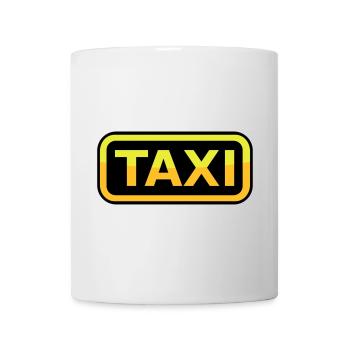 Taxi Schild - Tasse - Weiß - Vorne