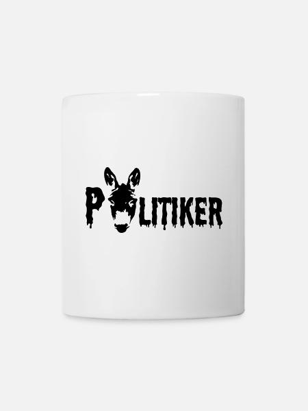 Politiker Politik frech lustig Esel Tier Geschenk - Tasse - Weiß