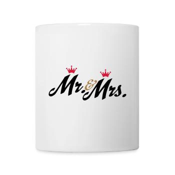 Lustige Geschenke zur Hochzeit, Mr and Mrs - Tasse - Weiß - Vorne