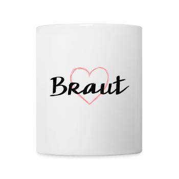 Braut Herz Herzmotiv Junggesellenabschied - Tasse - Weiß - Vorne