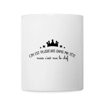 On est plusieurs dans ma tête - Mug blanc - blanc - Devant