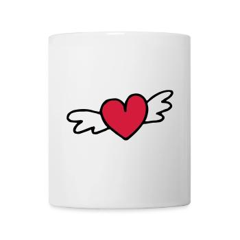 flying heart love gift - Mug - white - Front