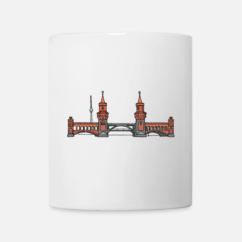 Oberbaumbrücke à BERLIN c - Mug blanc - blanc