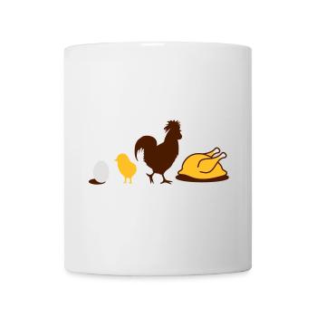 Egg,chick, rooster and chicken poultry Evolution - Mug - white - Front