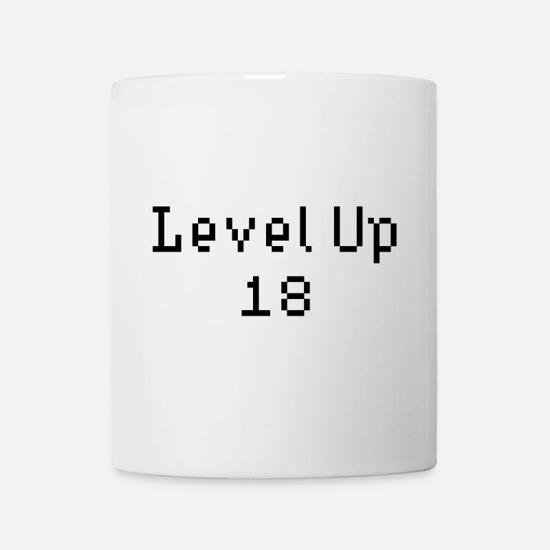 Level Up - 18. Geburtstag - Tasse - Weiß