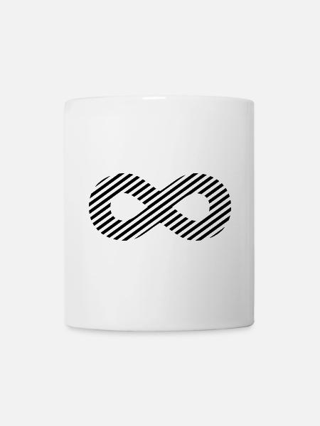 Signe de l'infini - rayures de modèle - Mug blanc - blanc