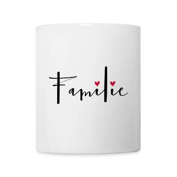 Familie Herz Liebe Geschenkidee - Tasse - Weiß - Vorne