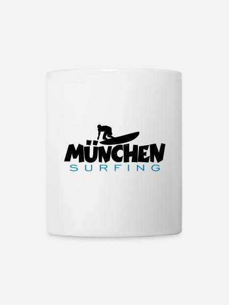 München Surfing - Tasse - Weiß