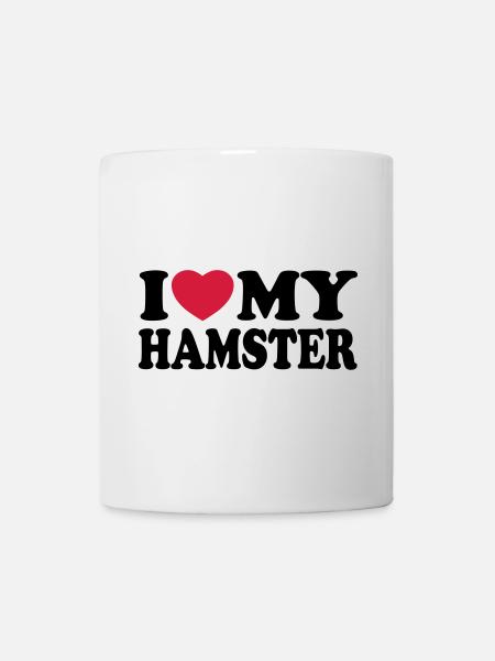 I love my hamster - Ich liebe mein Hamster - Tasse - Weiß