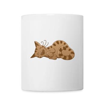 sleeping cat - Mug - white - Front