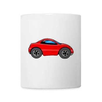 Auto Kinder, rotes Auto - Tasse - Weiß - Vorne