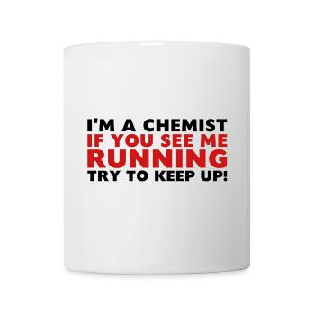 Chimiste en cours d'exécution - Mug blanc - blanc - Devant