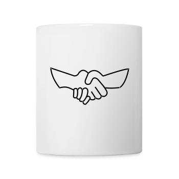 Hand shake -- ©roil - Tasse - Weiß - Vorne