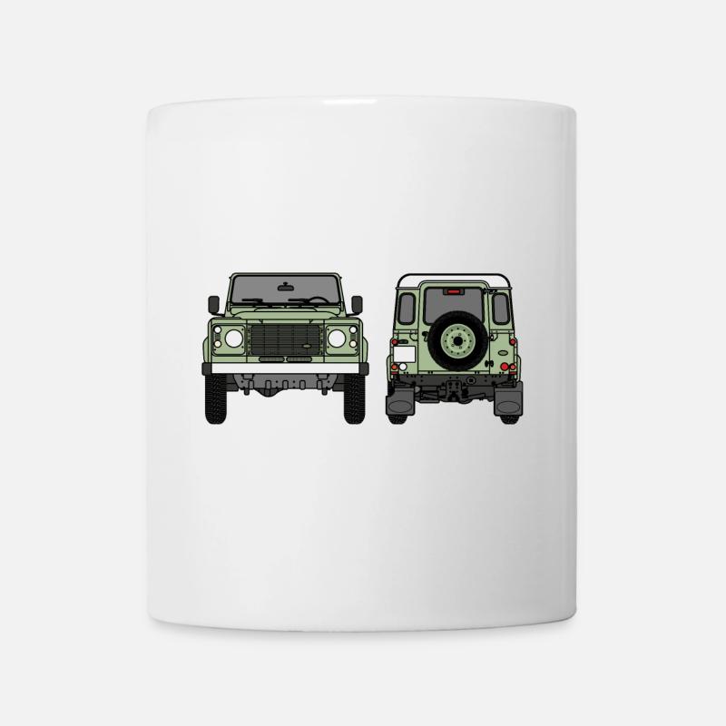Defender - avant et arrière - Mug blanc - blanc