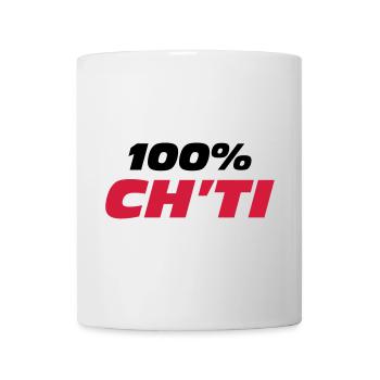 100% Ch'ti - Tasse - Weiß - Vorne