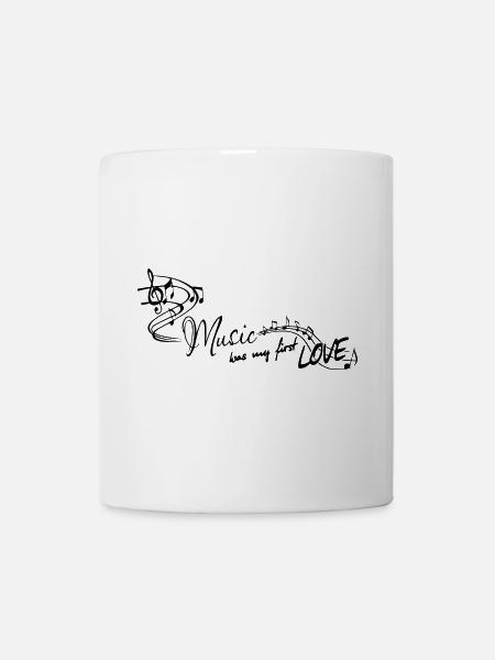 Music was my first love Melodie Schlager Musik - Tasse - Weiß
