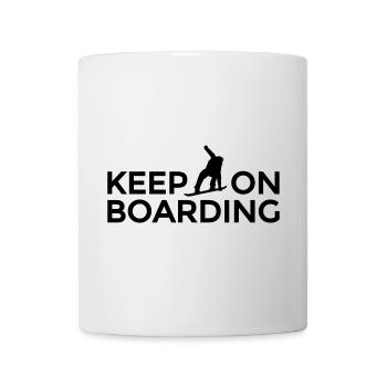 Keep on Boarding Après-Ski Snowboard Design - Mug - white - Front