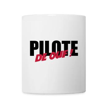 Pilote de ouf ! - Mug blanc - blanc - Devant