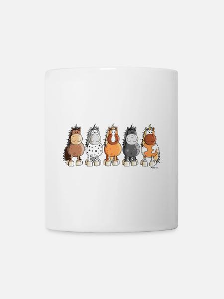 Chevaux Heureux - Mug blanc - blanc